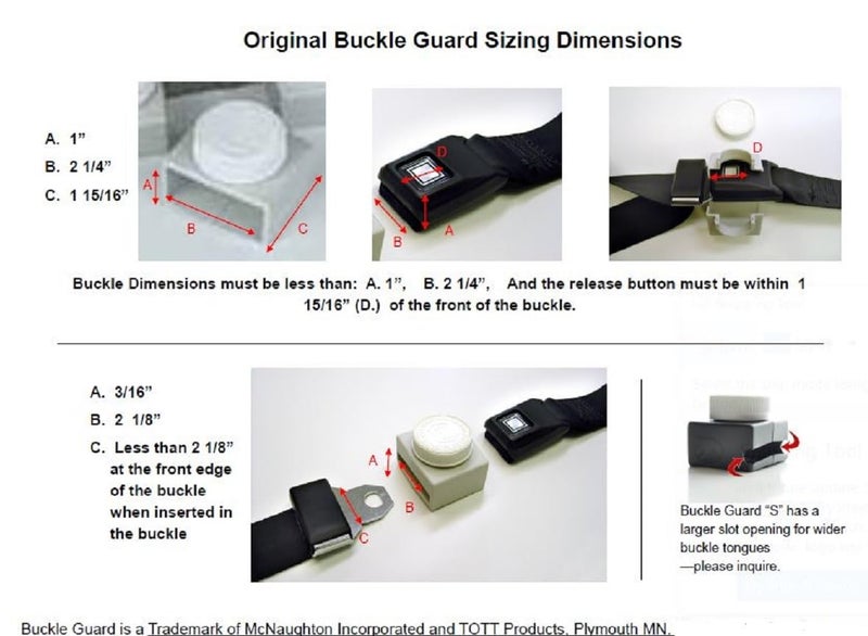 Buckle Guard "S" Seat Belt Button Cover - Deters Kids and Disabled Adults from Opening Their Seat Belts While Riding in a Motorized Vehicle, Fits Buckles with a Wider Seat Belt Tongue (Black) - Image 5